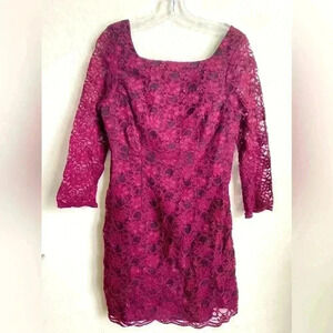 ABS NWT Burgundy Lace Dress Women’s Size 10